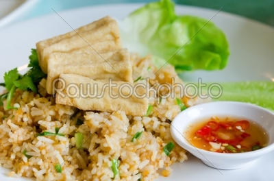 fried rice and tofu
