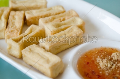 fried tofu on dish