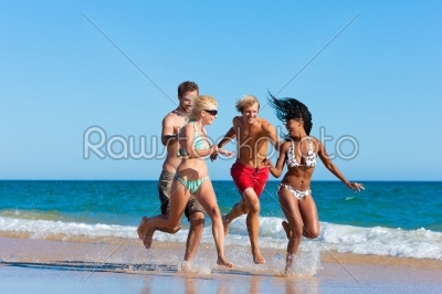 Friends on beach vacation