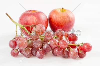 grapes and apple