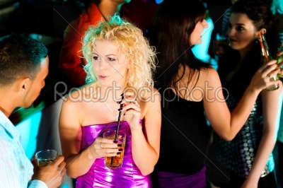 Group of friends in nightclub