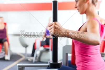 gym people doing strength or sports training