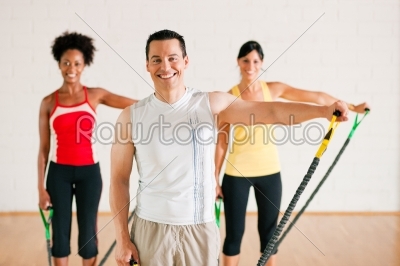 Gymnastics  training in gym