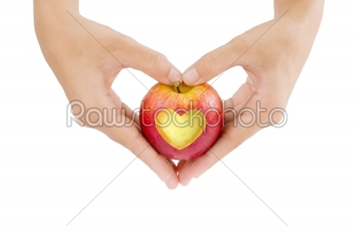hand and love apple