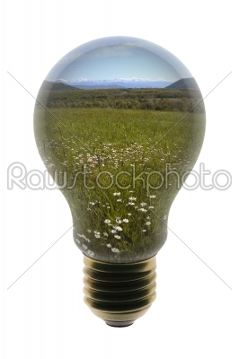 Lamp with  landscape