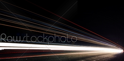 light trails in tunnel