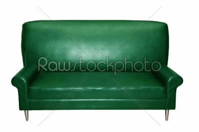 luxury green sofa armchair isolated