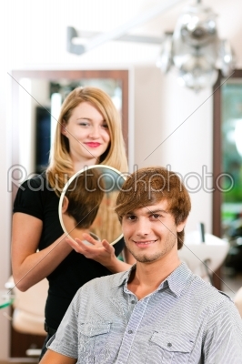 Man at the hairdresser
