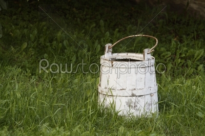 Milk bucket in thegrass