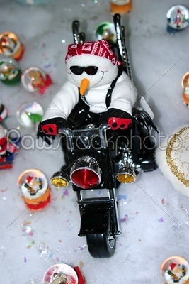 Motorcycle Snowman
