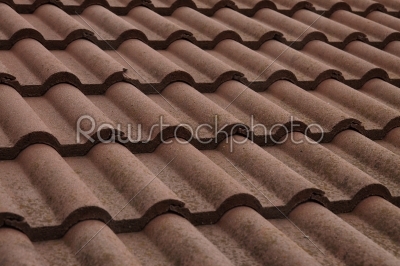 New bulgarian roof tiles close up detail