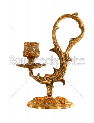 old brass candlestick