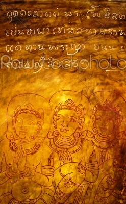 painting of Thailand, In the northern Thai temples.