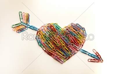Paper clips heart