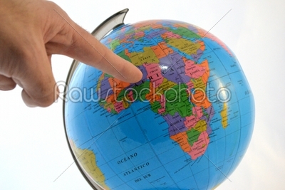 Pointing to a place in the world