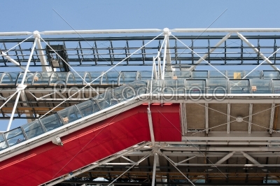 Pompidou red stairs