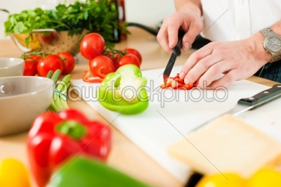 Preparing the vegetables