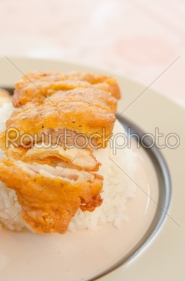 rice and chicken fried