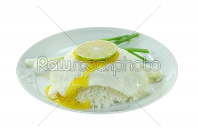 rice and egg on dish