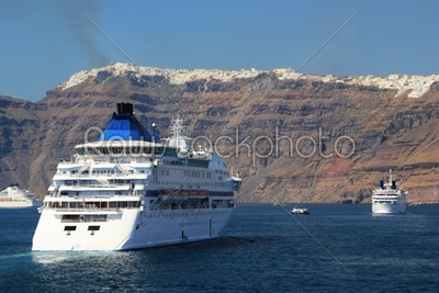 Santorini view (Greece) - travel background