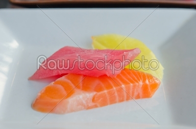 sashimi on dish