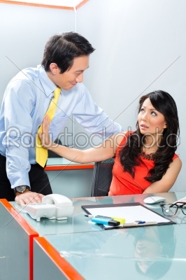 Sexual harassment by boss in Asian office