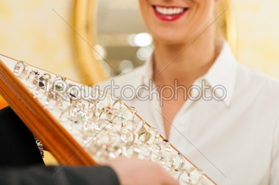 Shop assistant at the jeweller