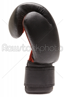 single boxing glove on a white background.  