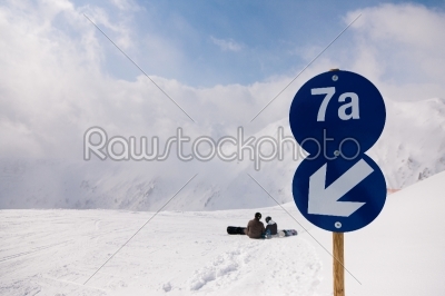 Ski piste in the alps
