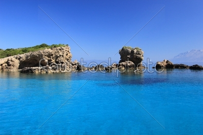 Small island around Lefkas in Greece
