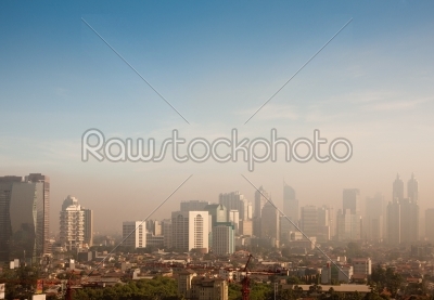 smog dome over a big city