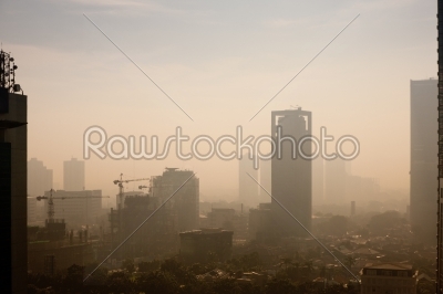 smog dome over a big city