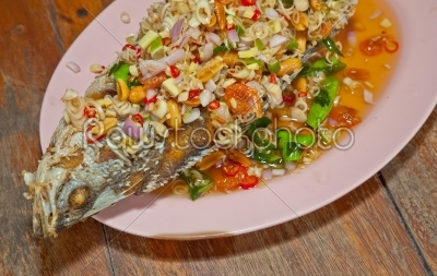 snapper fish salad