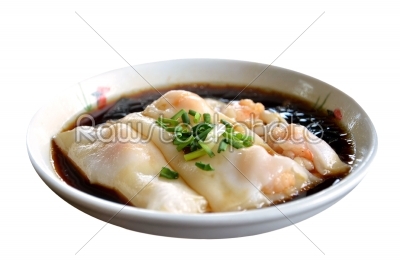 steamed rice roll with shrimp