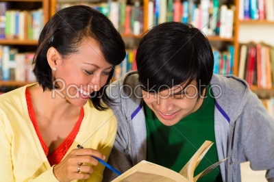Students in library are a learning group