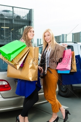 Two women were shopping and driving home