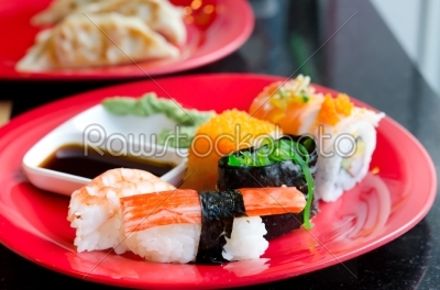 various  sushi 