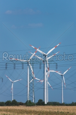 Wind turbines in strong heat haze