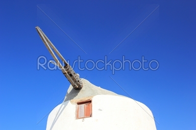 Windmill on Santorini island