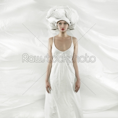 woman in the white dress