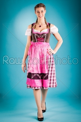 woman in traditional clothes - dirndl or tracht