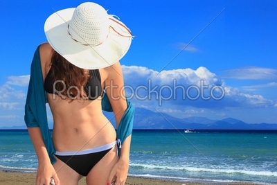 woman the beach