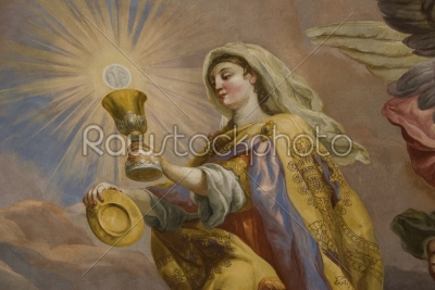 Woman with light in her hands