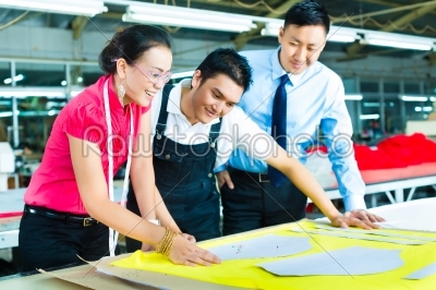Worker, Dressmaker and CEO in a factory