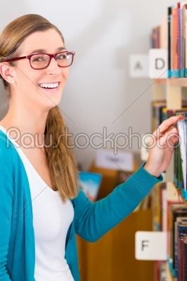 Young Girl in library