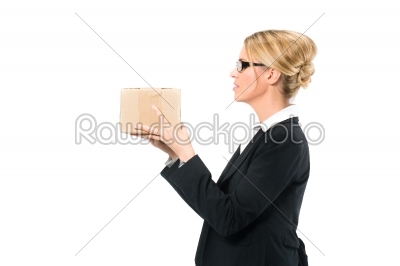 Young woman with a parcel