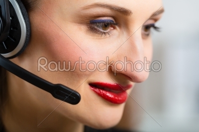 Young Woman with headset