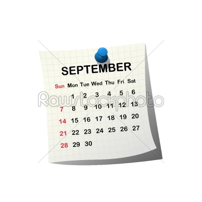 2014 paper calendar for September