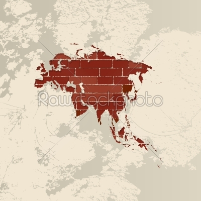 Asia wall map