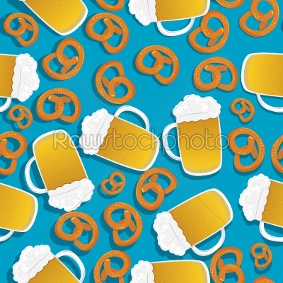 Beer and pretzels pattern